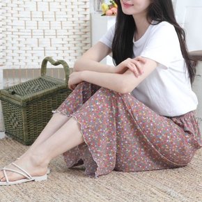 몸빼 와이드팬츠 플리츠바지 일바지 쿨링 주름 밴딩 빅사이즈바...