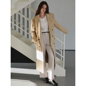 Overfit Maxi Coat [Beige]