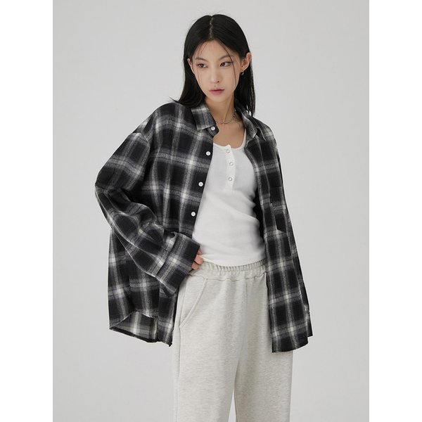 타탄 포켓 체크 셔츠 3color