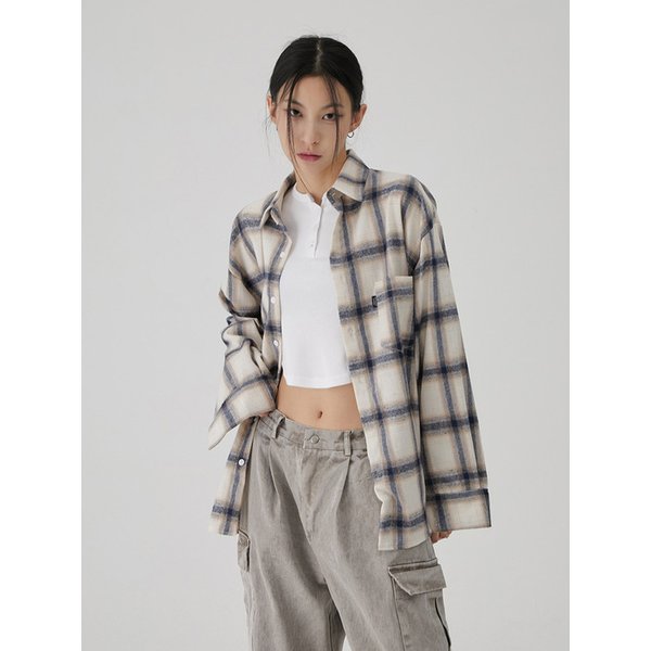 타탄 포켓 체크 셔츠 3color