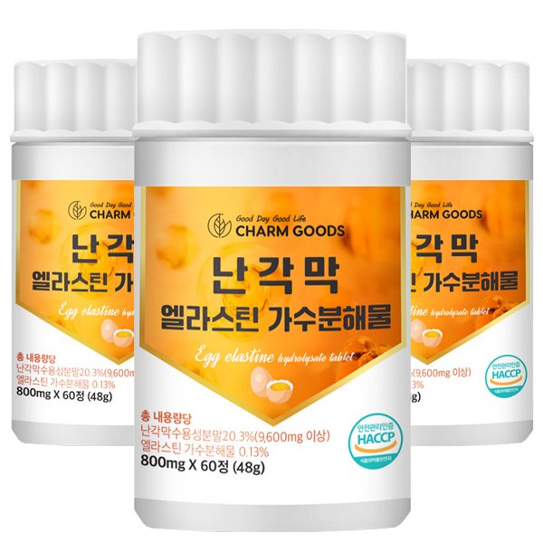 난각막 엘라스틴 가수분해물 60정 3통