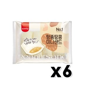 삼립 탕종 미니 땅콩샌드 4입 베이커리빵 80g x 6개