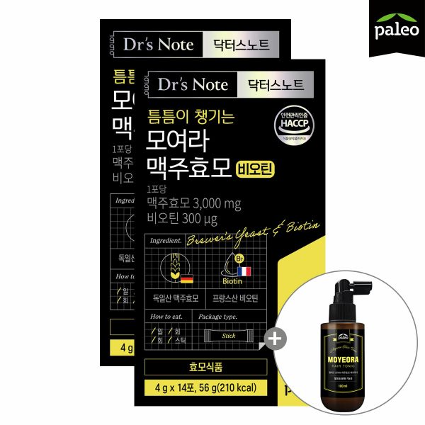 [M]  팔레오 맥주효모 비오틴 2박스 + 기능성 헤어토닉 1병