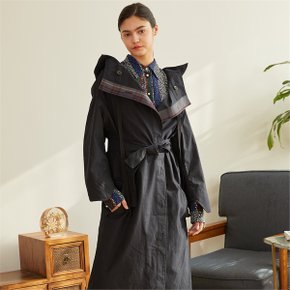 [와이제이] HOOD TRENCH COAT_NAVY