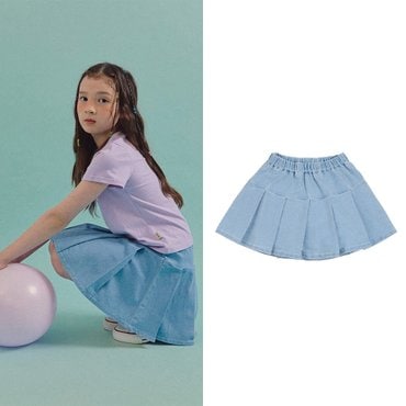 아베끄뚜아 [아뚜아]플리츠 데님 스커트