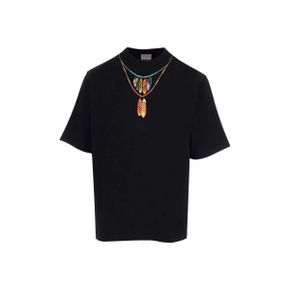 FEATHERS NECKLACE OVER TEE CMAA054C99JER0021025 페더 네크리스 오버 반팔티