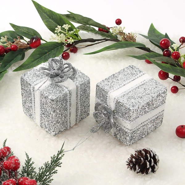 로열실버 트리 오너먼트 2p세트(반짝선물상자)