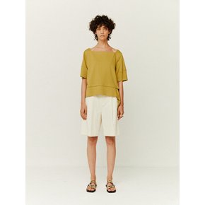 square tie top_mustard olive