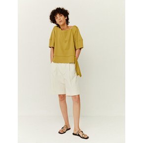 square tie top_mustard olive