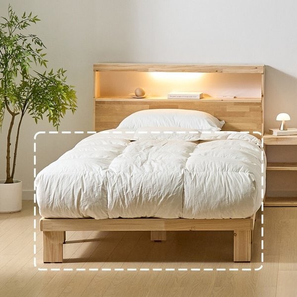 [착불]아이앤 르에반 삼나무 평상형 침대 프레임 슈퍼싱글