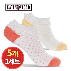 5켤레 1세트/케이트로드 여성 골프양말 KL141SC04