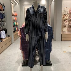트라이엄프 21FW 여성 샤무즈 스트라이프 장팔파자마 (TAWPJ711 NY)