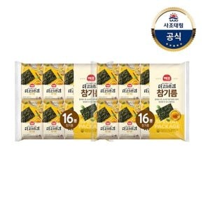 [사조대림] 더고소한김 참기름김 (4g x16번들/도시락) x2개