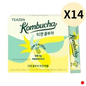 티젠 콤부차 파인애플 저칼로리 대용량 30T X 14