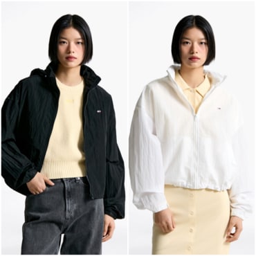 타미진스 여성 히든 후드 윈드브레이커 T32F1WJC11TWL1 TOMMY JEANS