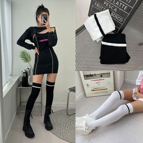 라인오버니삭스 롱양말 캐주얼 필라테스 데일리 요가_P317825101