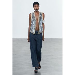 ZARA 자라 ZW 컬렉션 스팽글 조끼 2731/055