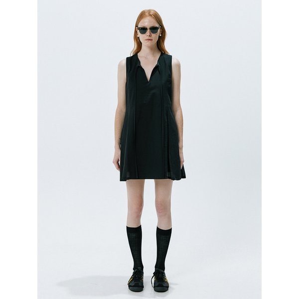 Patch-work Mini Dress (Black)