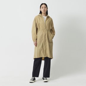 여 라이트 후드 롱 점퍼(BEIGE / BLACK)