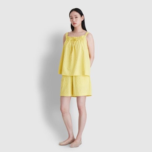 JAJU 25 S/S   여 레이온 코튼 시어서커 4부 파자마 팬츠  J205202012