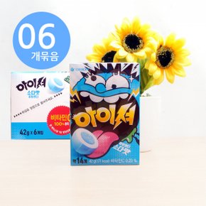 오리온 아이셔 츄잉캔디 소다맛 42g x6개 SOUR