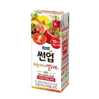  매일유업 썬업 과일 야채 샐러드 레드 200ml 72개