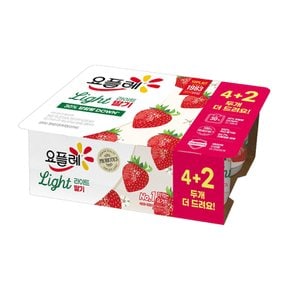 빙그레 요플레 라이트 딸기 80g 6입 x 2개(총12개) 떠먹는 요구르트