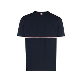 [톰 브라운] Short Sleeve T-Shirt MJS221AJ0058_415 blue