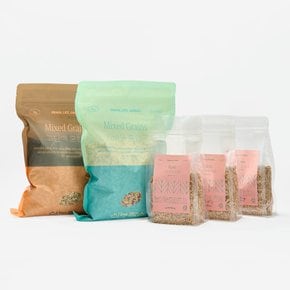 가벼운 잡곡 식단 세트 (고단백혼합곡 1kg 1개, 가벼운혼합곡 1kg 1개, 파로 300g 3개)