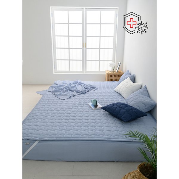 항균탈취 시어서커 써니 여름 시원 패밀리 침대패드 200/220/260/300