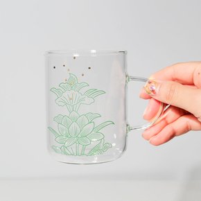 연꽃 유리컵 문화상품 선물 국가유산진흥원 K헤리티지 굿즈
