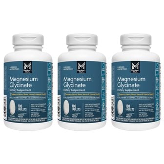  멤버스마크 마그네슘 글리시네이트 위드 엘테아닌 180정 3개 Members Mark Magnesium Glycinate
