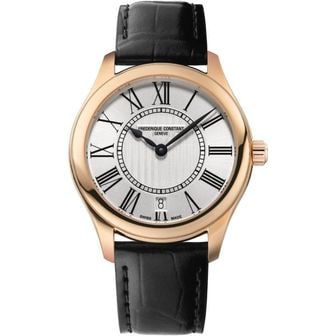  독일 프레드릭 콘스탄트 메탈 가죽 손목시계 1876697 Frederique Constant Mens 아날로그 쿼츠워