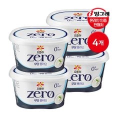 빙그레 요플레 제로 무당 플레인 400g 4개 / 떠먹는 제로슈거 요거트