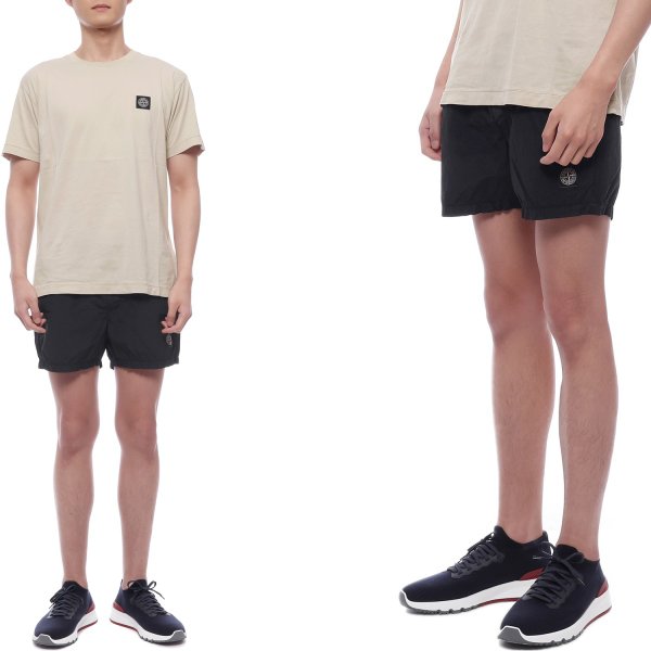 [부산점] 25SS 남성 나일론 메탈 쇼트 스윔팬츠 (K1S15B100006 S0043 V0029 25S)