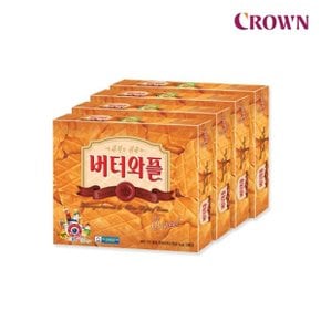 크라운 버터와플 316g x 4개 과자