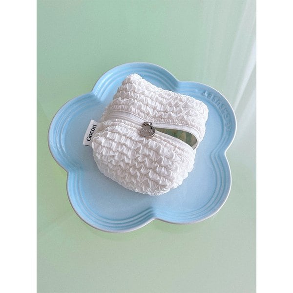 Wrinkle Pomi Pouch - Cream