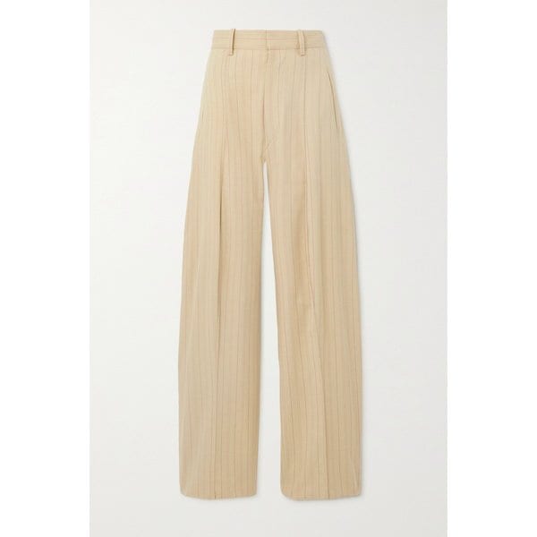 소피아베아 스트라이프 크레이프 테이퍼드 팬츠 옐로 1647597306438194