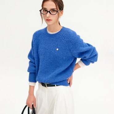 룩캐스트 [S: 9/4 예약배송] 벨라 울 라운드 니트_블루 / BELLA WOOL ROUND KNIT_BLUE