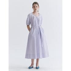 [정상가239,000원] Cotton Blend Tuck Pleats Long Dress  Lavender (WE3571T15T)