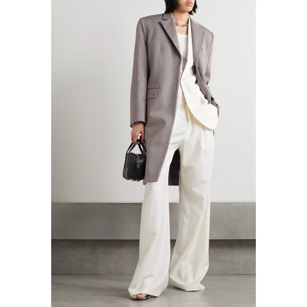 닐리 로탄 글렌 코튼 리넨 혼방 트윌 코트 그레이 1647597309152836