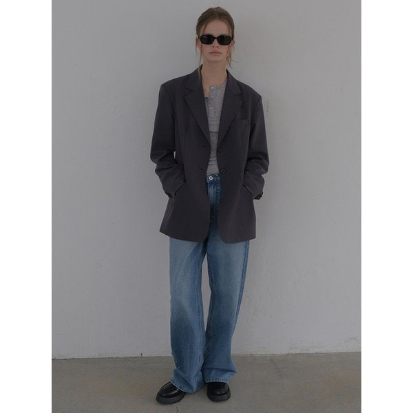 오드 클래식 버튼 자켓 (Charcoal gray)