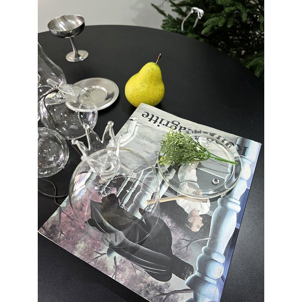 크라운 글라스 돔 오브제