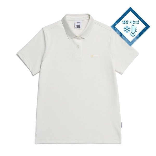 [여주점] N252WPL020 여성 카리디 베이직핏 피케 반팔 티셔츠 BIRCH