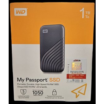  WD 외장SSD MYPASSPORT 1TB (Gray)