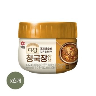 CJ제일제당 다담 청국장 양념 530g x6개