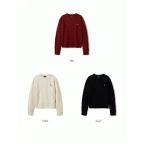 여성 스티브 아란 케이블 스웨터  Steve Aran Cable Sweater WHKAE4T12F_P377016380