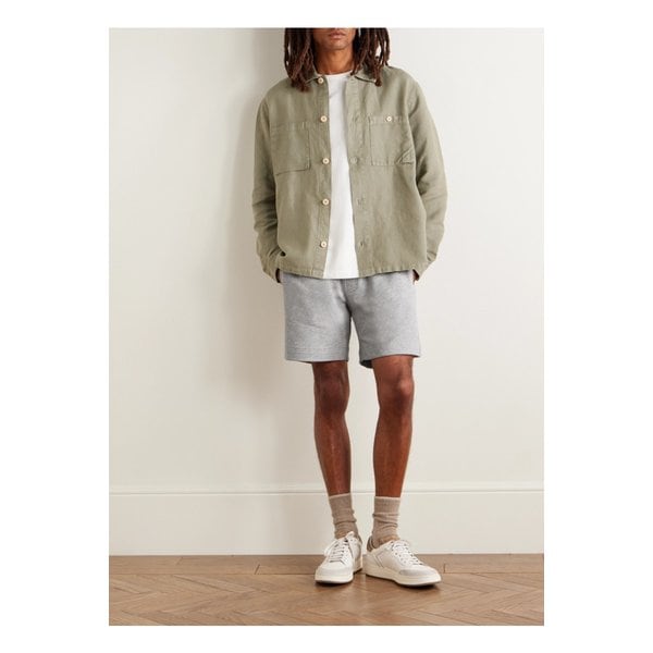 미스터 피 스트레이트 레그 코튼 저지 드로우스트링 쇼츠 46376663162937642