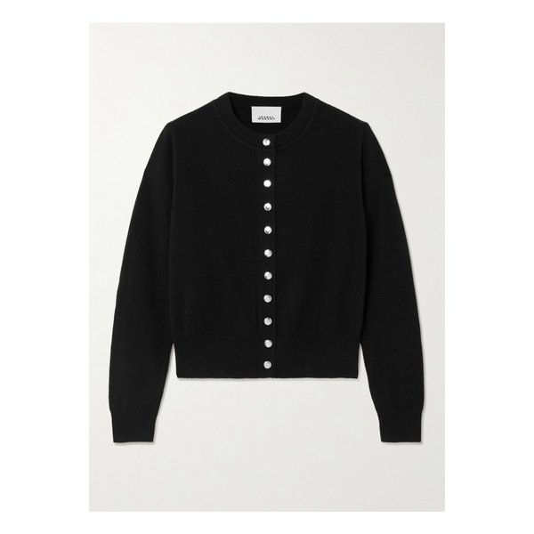 아이디시아 메리노 울 캐시미어 혼방 가디건 블랙 46376663162944472