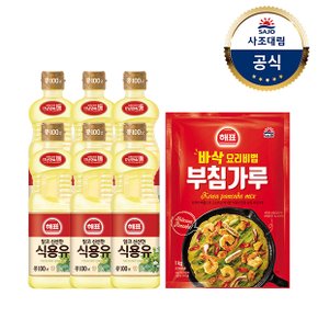 [사조대림] 콩기름 500ml x6개 +부침가루1KG